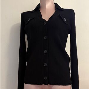 Elie Tahari Black Knit Sweater